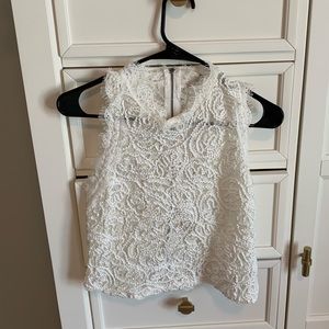white zara top with zipper